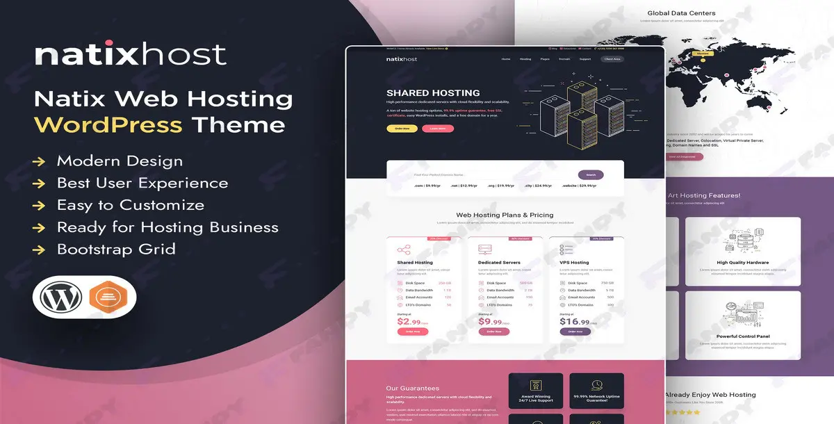 Natix - Web Hosting WordPress & WHMCS Theme